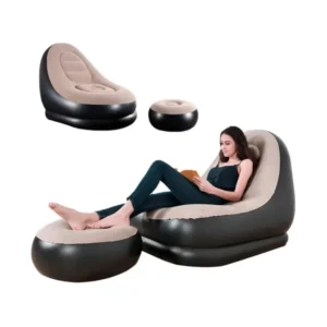 sofa inflable portatil con puf descanso